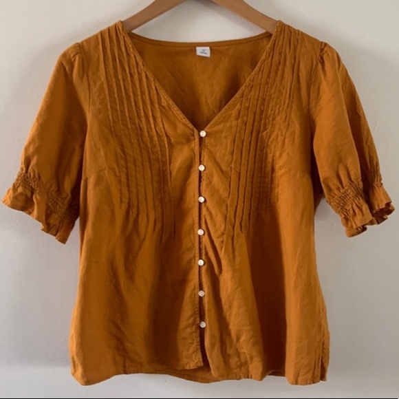 Old Navy Linen& Rayon Blend Top - Picture 2 of 5